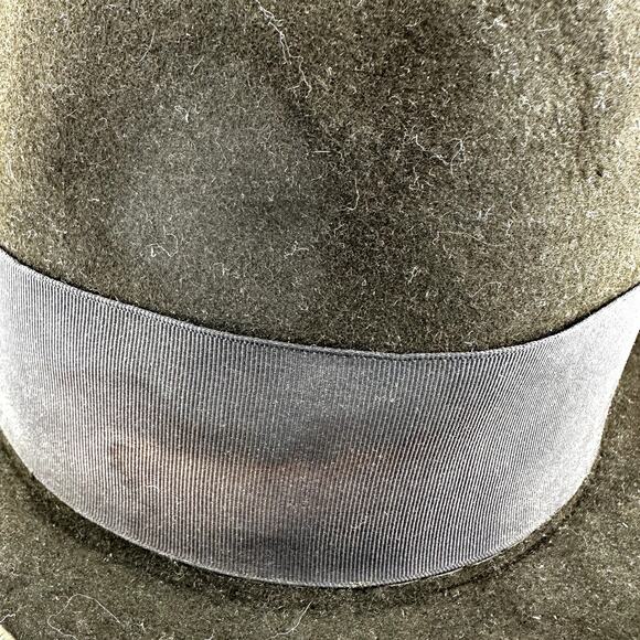 Vintage St. Regis Long Oval Hat Fedora Wool Water Repellent 70s Brown 7 3/8 - Picture 6 of 7